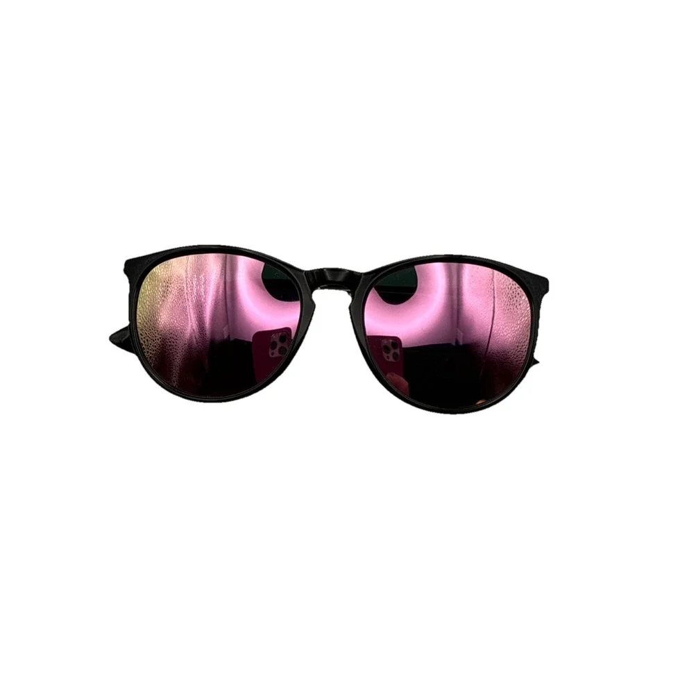 Sungait 1567 Sunglasses Black Mirror Round Lens 52-20-140 Excellent Condition